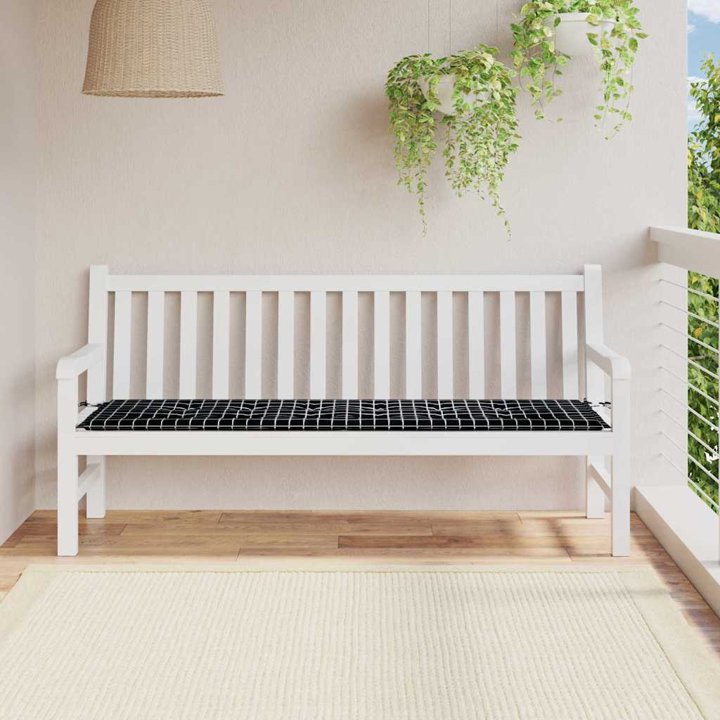 Cuscino per Panchina Quadro Nero 150 x 50 x 3 cm Tessuto Oxford | homemem39