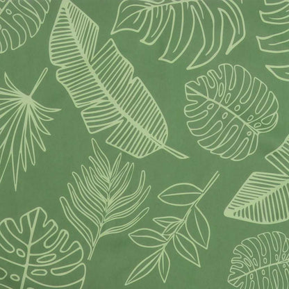 Cuscino Panca da Giardino Motivo a Foglie 200x50x3 cm Tessuto