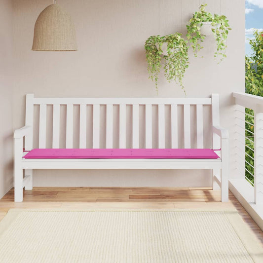 Pink Garden Bench Cushion 200x50x3 cm in Fabric