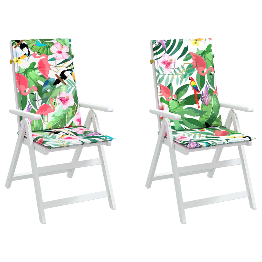Chair Cushions 2 pcs Multicolored 120x50x3 cm in Fabric