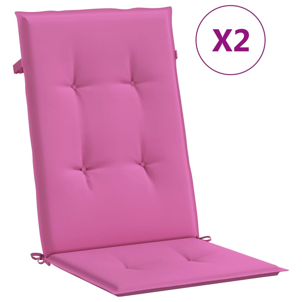 Cuscini per Sedie 2 pz Rosa 120x50x3 cm in Tessuto - homemem39