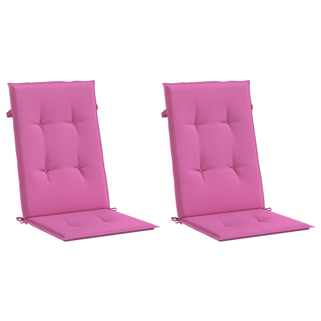 Cuscini per Sedie 2 pz Rosa 120x50x3 cm in Tessuto - homemem39