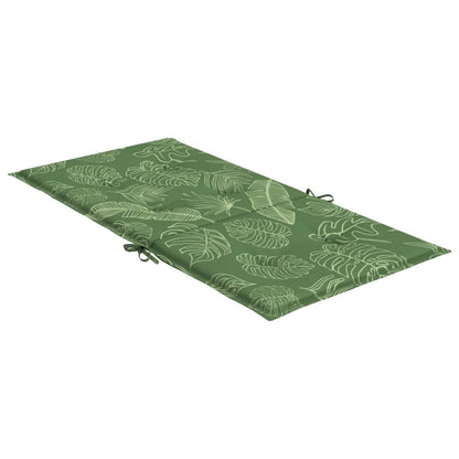 Cuscini per Sedia Schienale Basso 4 pz Motivo Foglie in Tessuto - homemem39