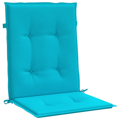 Low Back Chair Cushions 2 pcs Turquoise Fabric