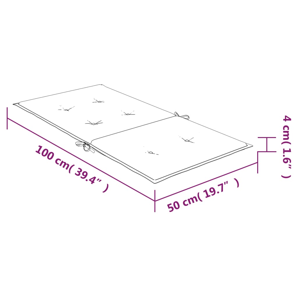 Cuscini per Sedia con Schienale Basso 4 pz Turchese in Tessuto - homemem39