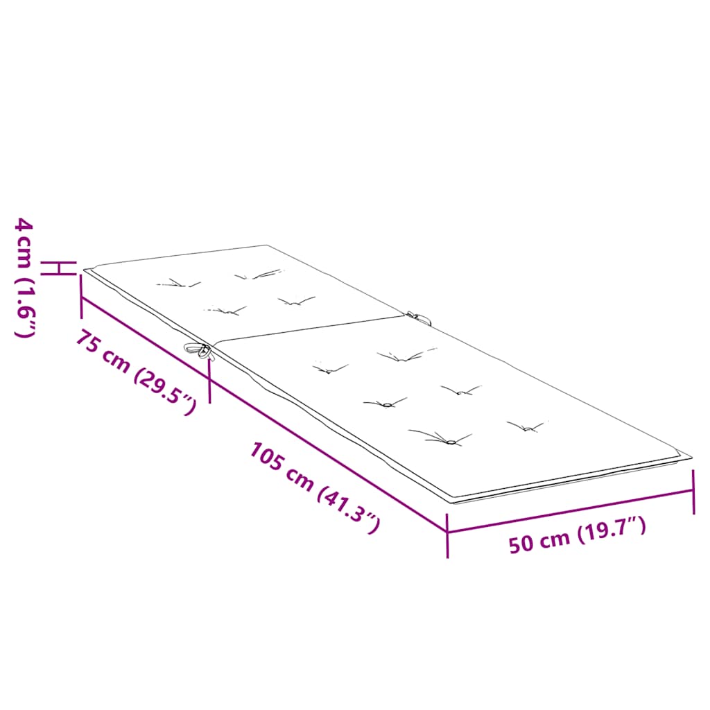 Cuscino per Sedia a Sdraio in Tessuto Oxford