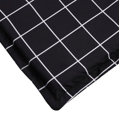 Cuscino per Lettino con Motivo a Quadri Nero in Tessuto Oxford | homemem39