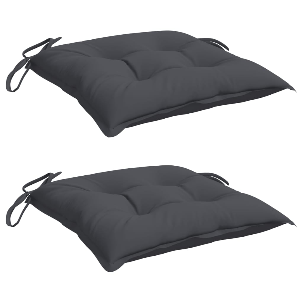 Cuscini per Sedia 2 pz Antracite 40x40x7 cm in Tessuto Oxford | homemem39