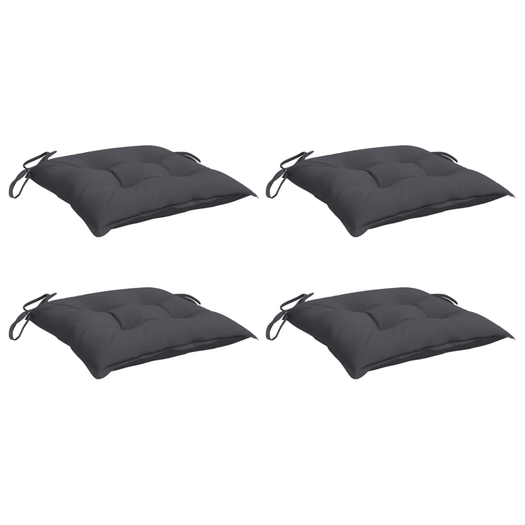 Cuscini per Sedia 4 pz Antracite 40x40x7 cm in Tessuto Oxford | homemem39