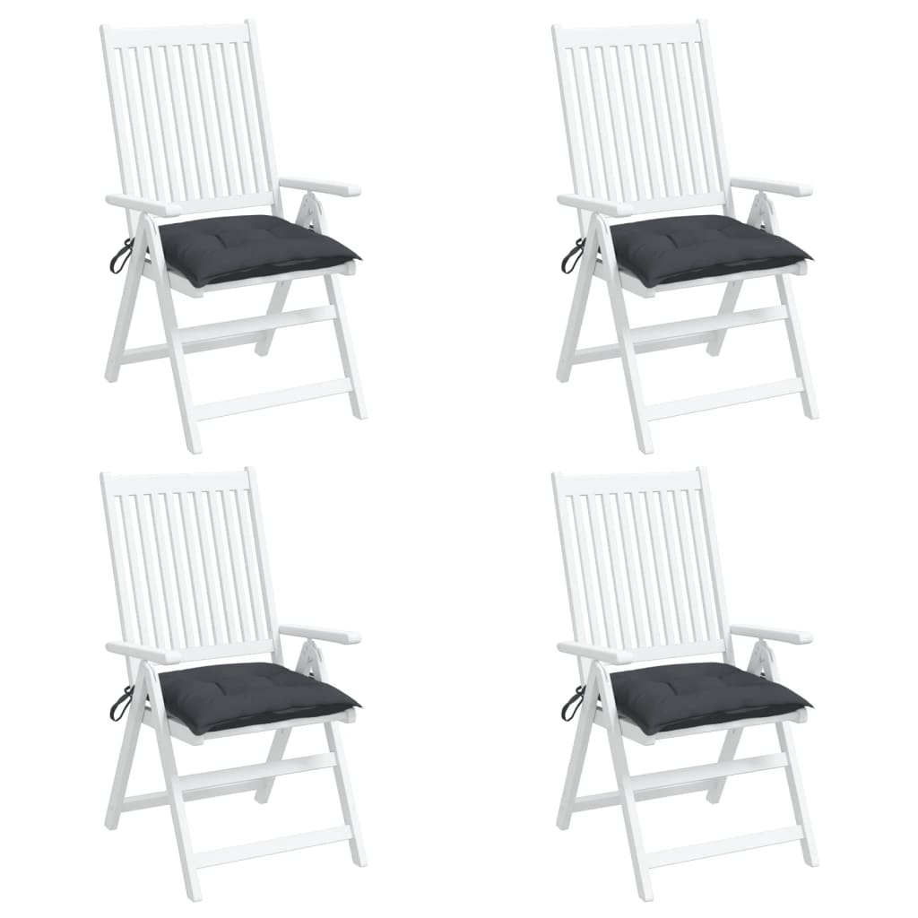 Cuscini per Sedia 4 pz Antracite 40x40x7 cm in Tessuto Oxford