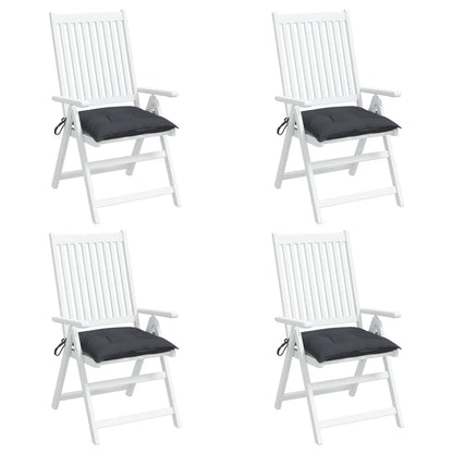 Cuscini per Sedia 4 pz Antracite 40x40x7 cm in Tessuto Oxford