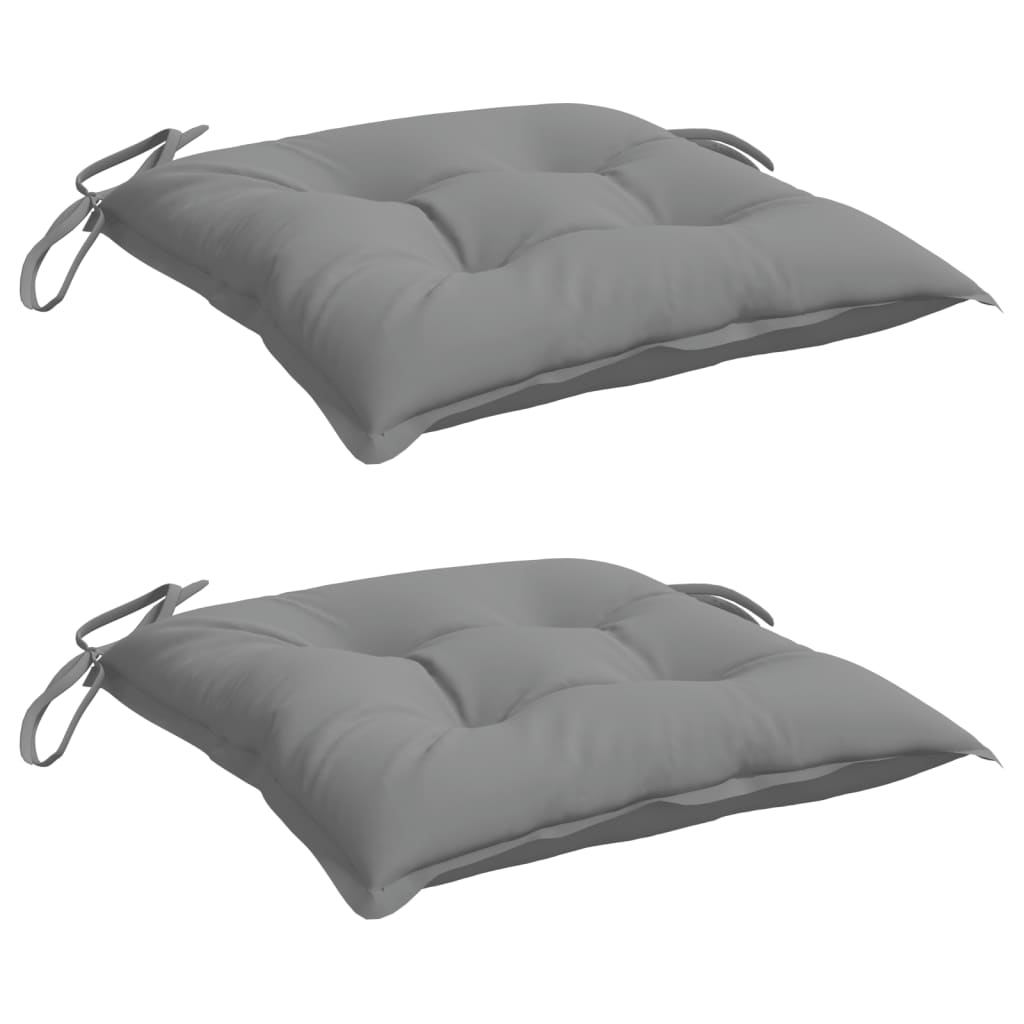 Cuscini per Sedia 2 pz Grigi 40x40x7 cm in Tessuto Oxford | homemem39