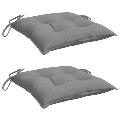 Cuscini per Sedia 2 pz Grigi 40x40x7 cm in Tessuto Oxford | homemem39