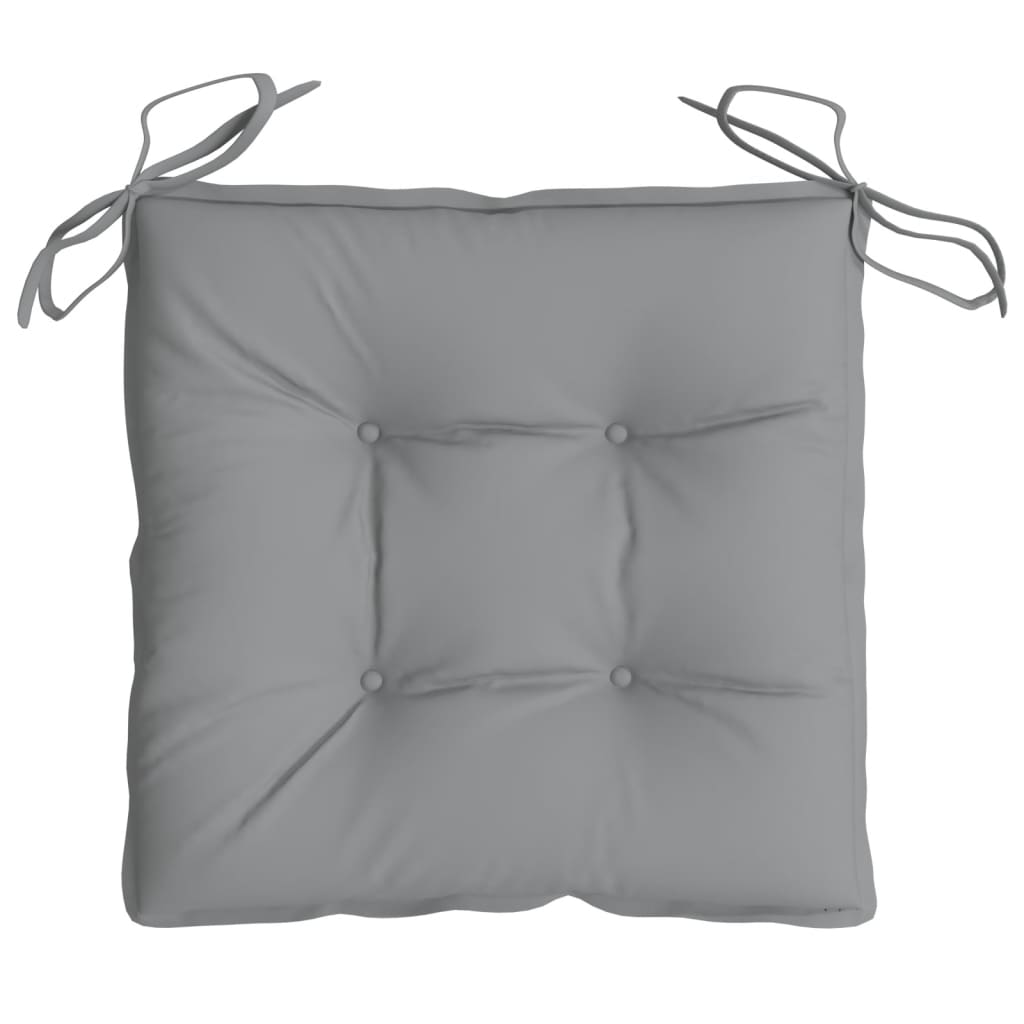 Cuscini per Sedia 2 pz Grigi 40x40x7 cm in Tessuto Oxford | homemem39