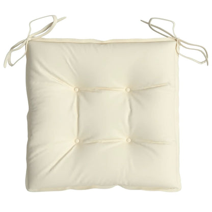 Cuscini per Sedia 2pz Bianco Crema 40x40x7 cm in Tessuto Oxford | homemem39