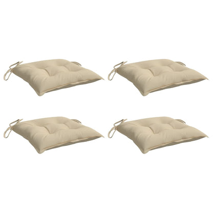Cuscini per Sedia 4 pz Beige 40x40x7 cm in Tessuto Oxford | homemem39