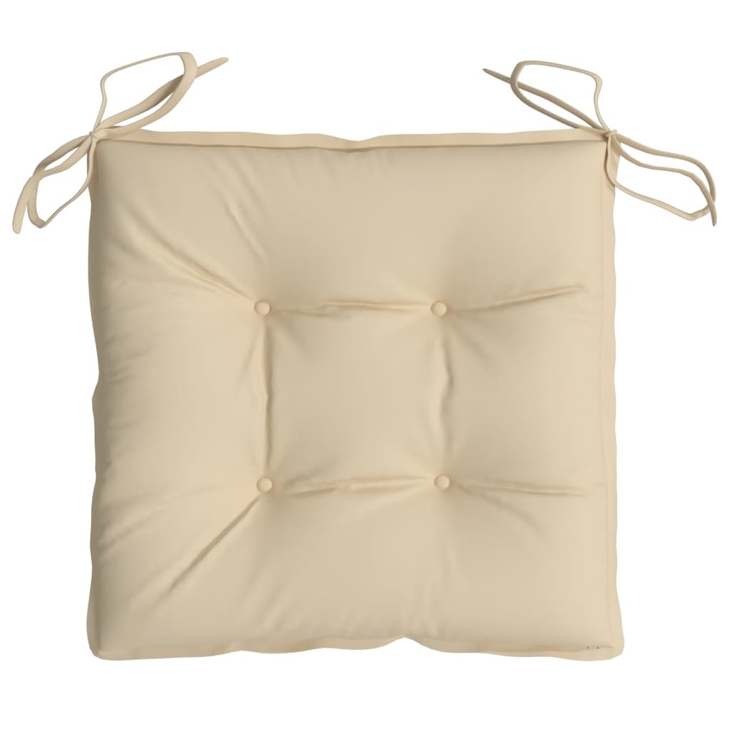 Cuscini per Sedia 4 pz Beige 40x40x7 cm in Tessuto Oxford