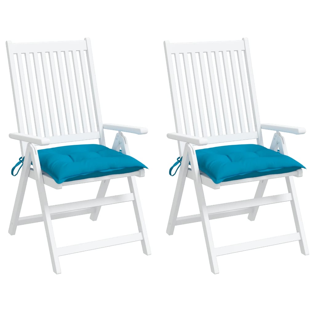 Cuscini per Sedia 2 pz Azzurro 40x40x7 cm in Tessuto Oxford