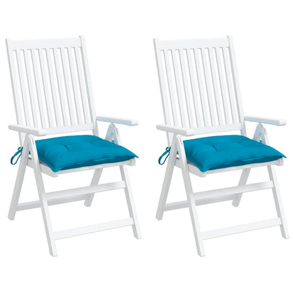 Cuscini per Sedia 2 pz Azzurro 40x40x7 cm in Tessuto Oxford