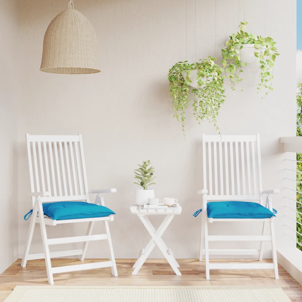 Cuscini per Sedia 2 pz Azzurro 40x40x7 cm in Tessuto Oxford | homemem39