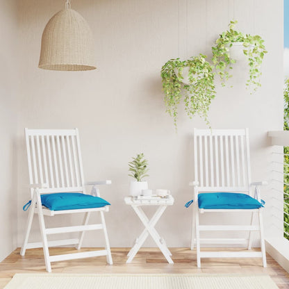 Cuscini per Sedia 2 pz Azzurro 40x40x7 cm in Tessuto Oxford | homemem39