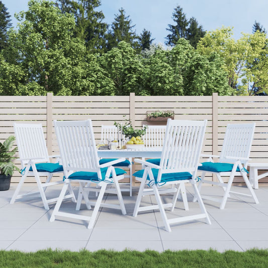 Cuscini per Sedia 6 pz Azzurro 40x40x7 cm in Tessuto Oxford | homemem39