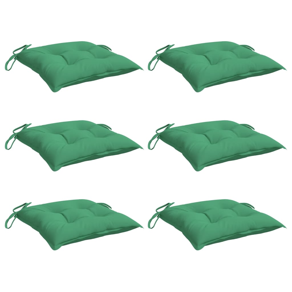 Cuscini per Sedia 6 pz Verdi 40x40x7 cm in Tessuto Oxford | homemem39