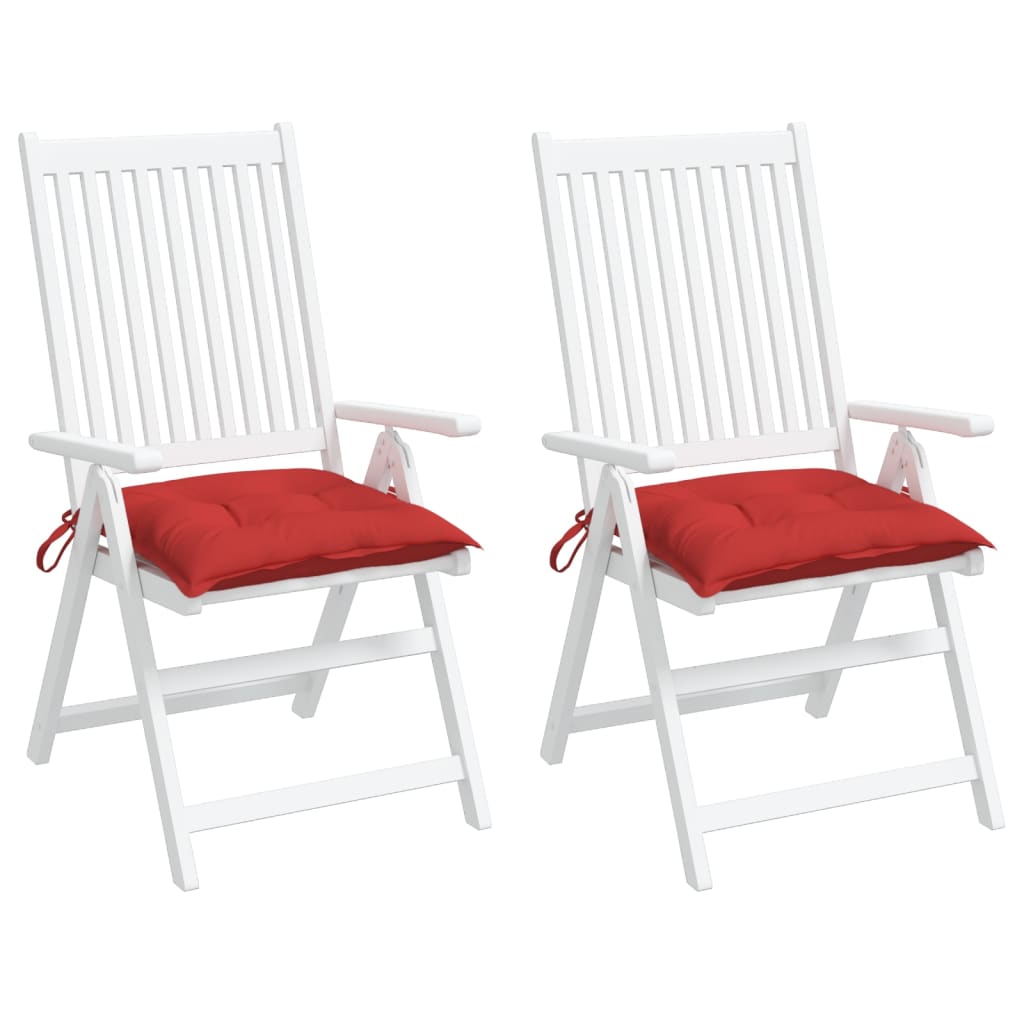 Cuscini per Sedia 2 pz Rossi 40x40x7 cm in Tessuto Oxford