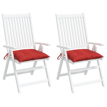 Cuscini per Sedia 2 pz Rossi 40x40x7 cm in Tessuto Oxford