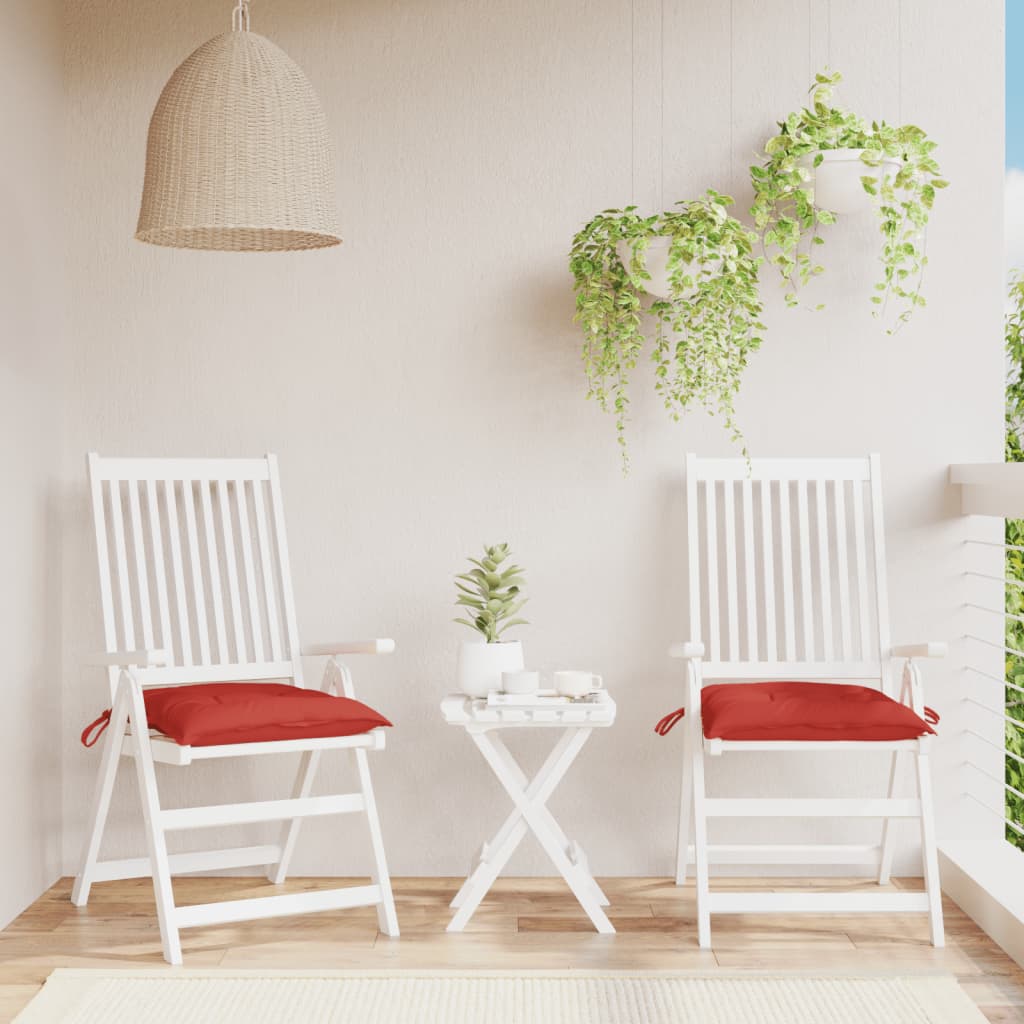 Cuscini per Sedia 2 pz Rossi 40x40x7 cm in Tessuto Oxford | homemem39