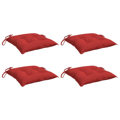 Cuscini per Sedia 4 pz Rossi 40x40x7 cm in Tessuto Oxford | homemem39