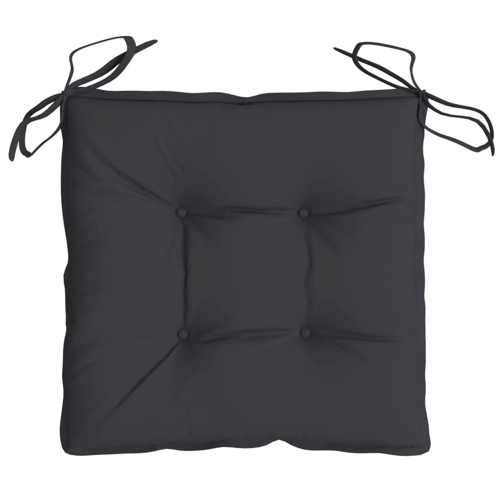 Cuscini per Sedia 2 pz Neri 40x40x7 cm in Tessuto Oxford | homemem39