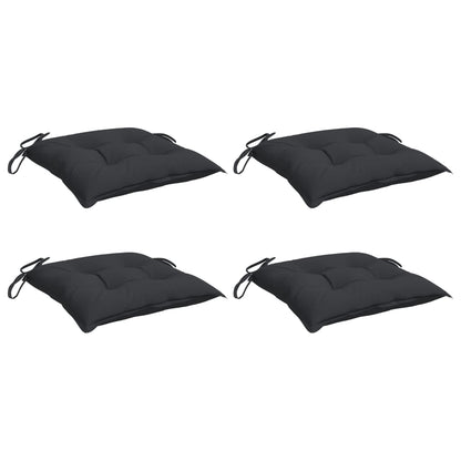 Cuscini per Sedia 4 pz Neri 40x40x7 cm in Tessuto Oxford | homemem39