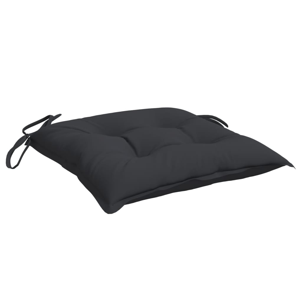 Cuscini per Sedia 4 pz Neri 40x40x7 cm in Tessuto Oxford | homemem39