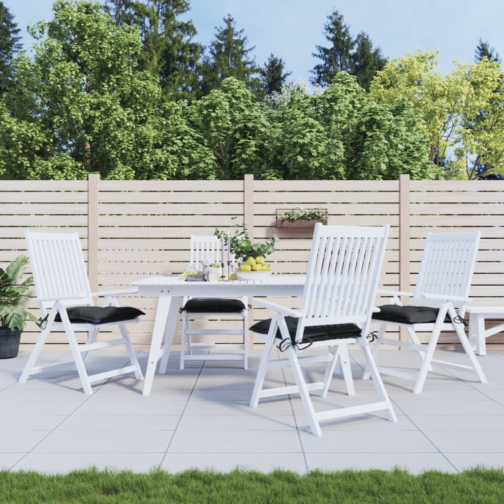 Cuscini per Sedia 4 pz Neri 40x40x7 cm in Tessuto Oxford | homemem39
