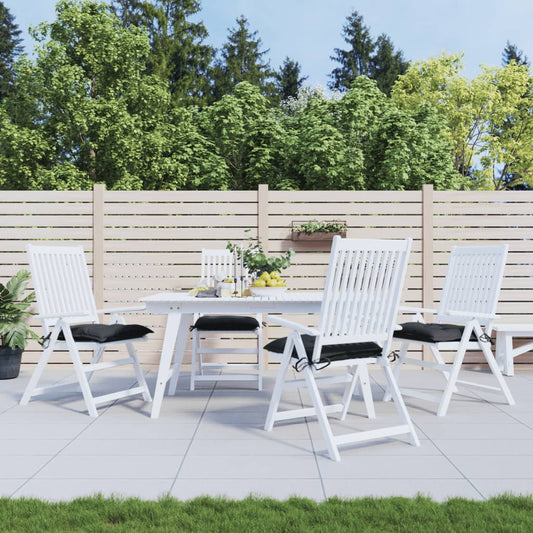 Cuscini per Sedia 4 pz Neri 40x40x7 cm in Tessuto Oxford | homemem39