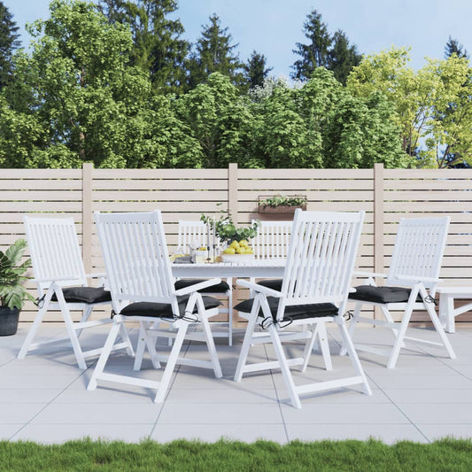 Cuscini per Sedia 6 pz Neri 40x40x7 cm in Tessuto Oxford | homemem39
