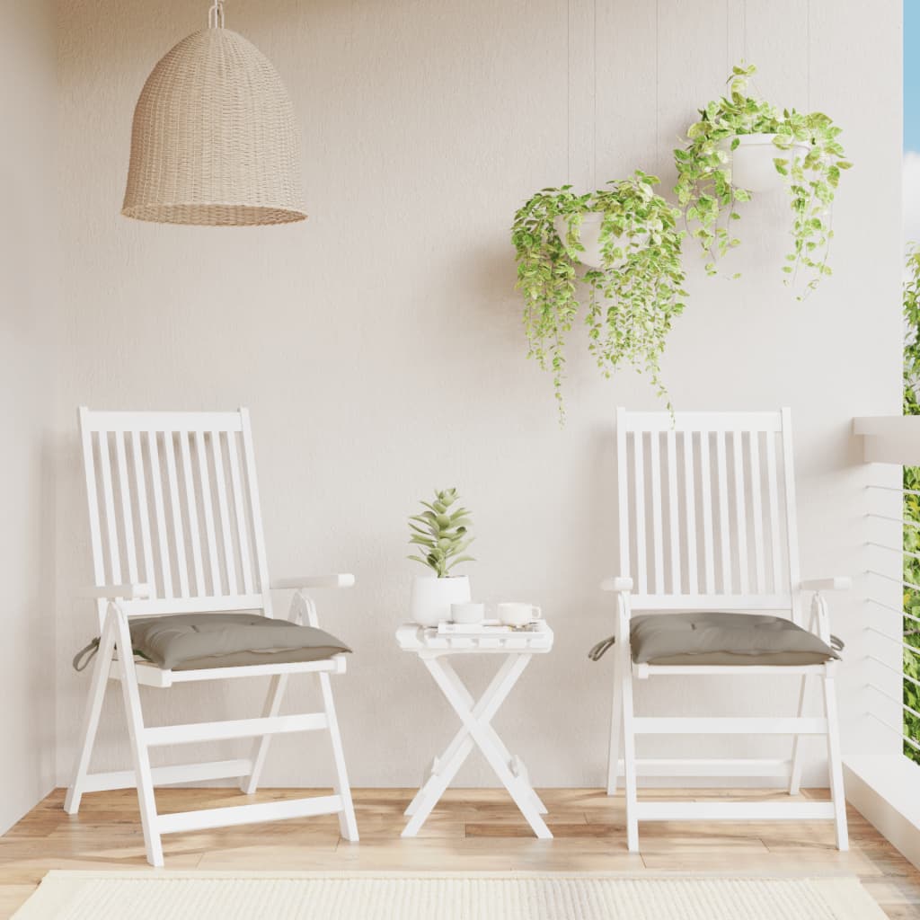 Cuscini per Sedia 2 pz Tortora 40x40x7 cm in Tessuto Oxford | homemem39