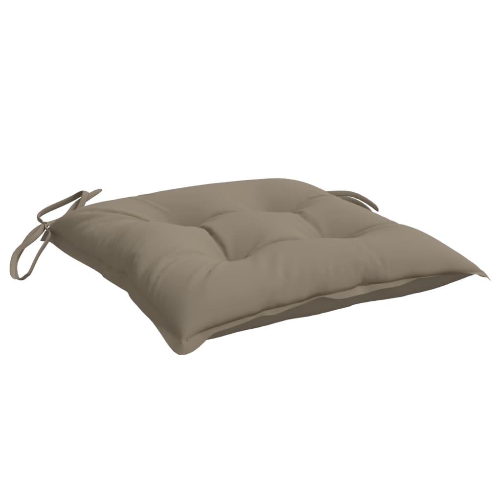 Cuscini per Sedia 4 pz Tortora 40x40x7 cm in Tessuto Oxford | homemem39