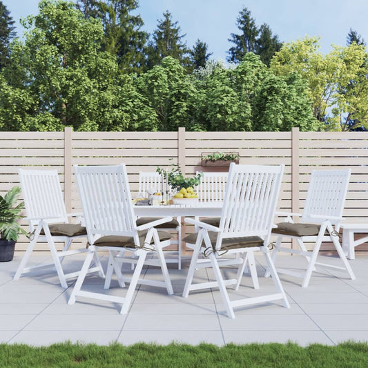 Cuscini per Sedia 6 pz Tortora 40x40x7 cm in Tessuto Oxford | homemem39