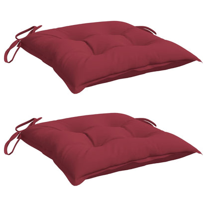 Cuscini per Sedia 2 pz Rosso Vino 40x40x7 cm in Tessuto Oxford - homemem39