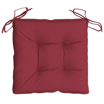 Cuscini per Sedia 2 pz Rosso Vino 40x40x7 cm in Tessuto Oxford