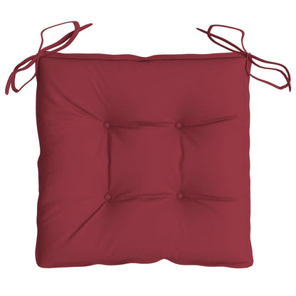 Cuscini per Sedia 4 pz Rosso Vino 40x40x7 cm in Tessuto Oxford | homemem39