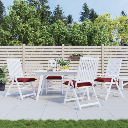 Cuscini per Sedia 4 pz Rosso Vino 40x40x7 cm in Tessuto Oxford | homemem39