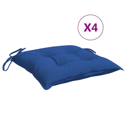 Cuscini per Sedia 4 pz Blu 40x40x7 cm in Tessuto Oxford | homemem39