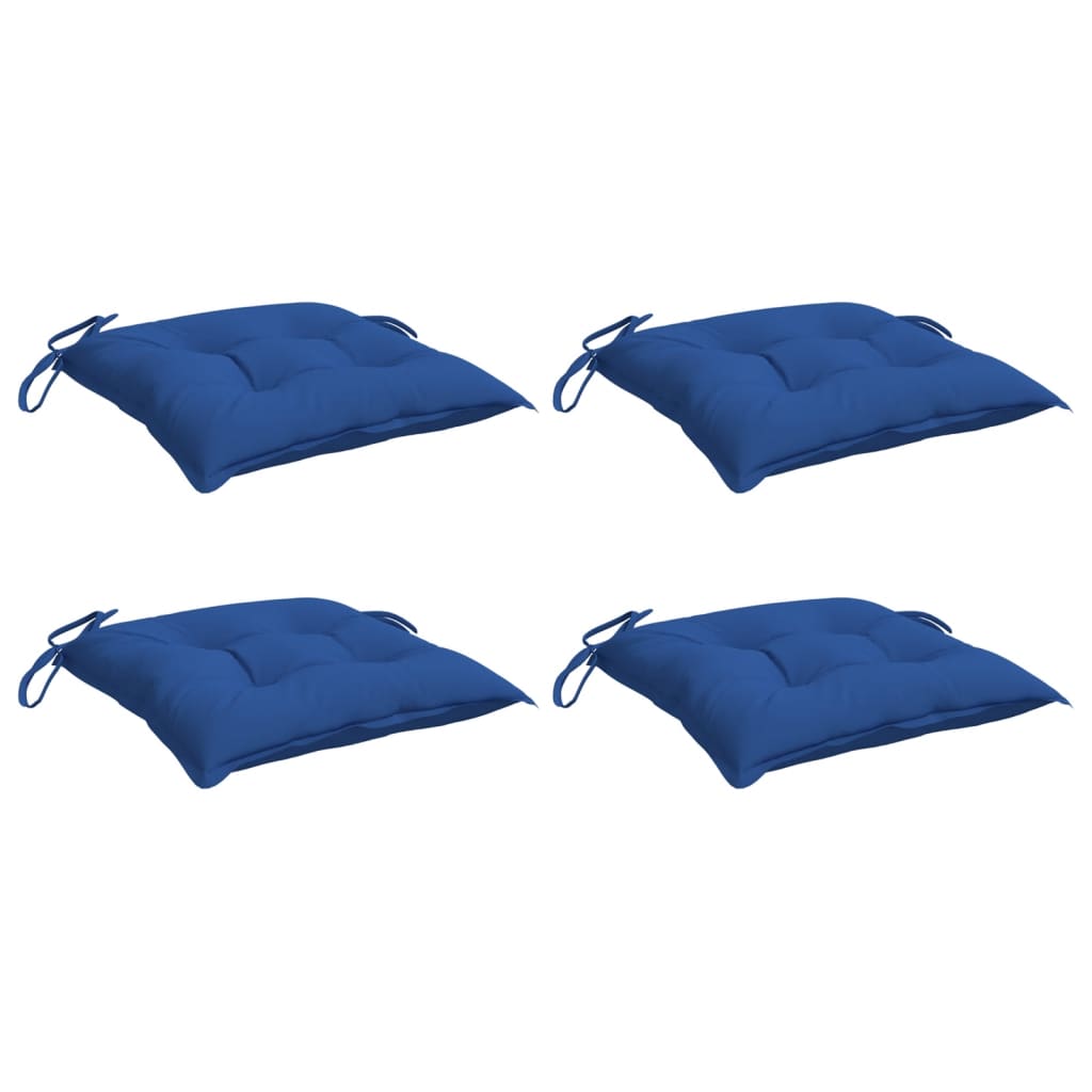 Cuscini per Sedia 4 pz Blu 40x40x7 cm in Tessuto Oxford | homemem39