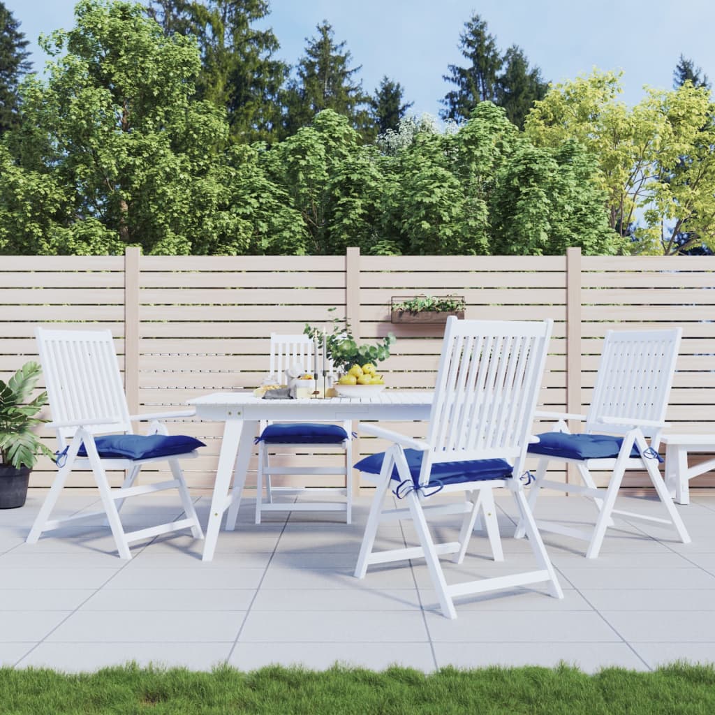 Cuscini per Sedia 4 pz Blu 40x40x7 cm in Tessuto Oxford | homemem39