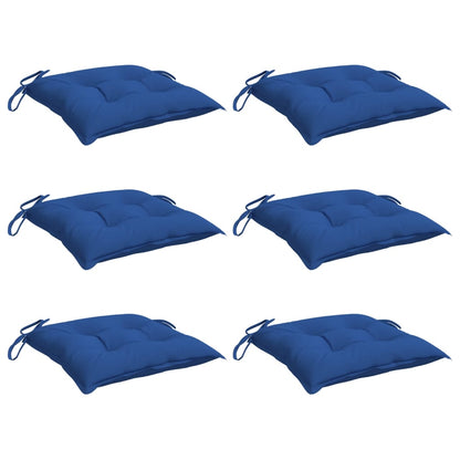 Cuscini per Sedia 6 pz Blu 40x40x7 cm in Tessuto Oxford | homemem39