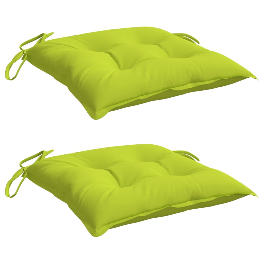 Cuscini per Sedia 2 pz Verde Intenso 40x40x7 cm Tessuto Oxford | homemem39