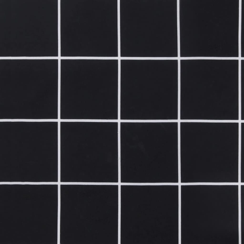 Cuscini per Sedia 2pz Motivo a Quadri Nero 40x40x7 cm Tessuto